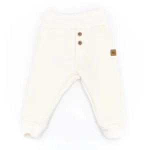 BAMBOOM Pantalone Tuta JOGGING PANNA felpato