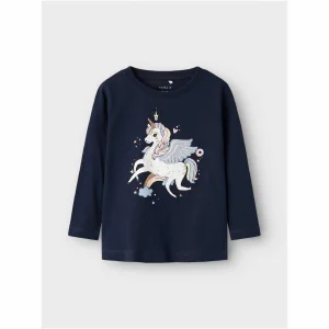 T-shirt unicorno | blu