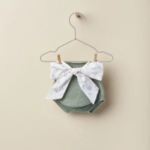 Bloomer con fiocco Verde e fiori