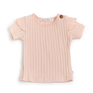 BAMBOOM T-shirt con Volant bimba rosa chiaro 05