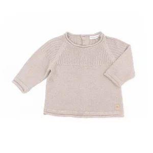 Maglia apertura dietro a costine - Cammello 33