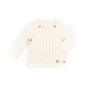 BAMBOOM Maglia incrociata trattini - BIANCO