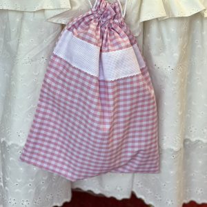 Le Dolcezze del Cuore - Sacca Asilo Vichy rosa