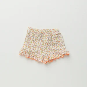 Shorts con profilo fluo | fiorellini