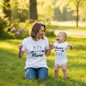 Mama's Boy e Boy Mama Coppia Tshirt e Body