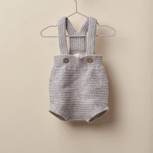 Wedoble Pantaloncino con bretelle in Lana merino e Cashmere