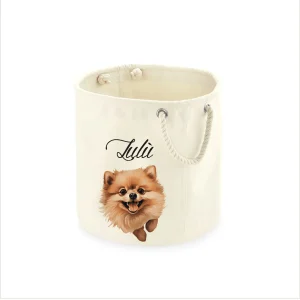 Cesta Porta giochi per Cani Volpino di Pomerania
