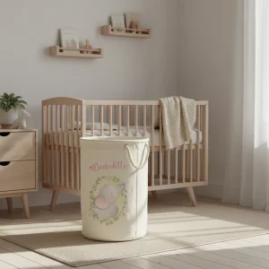 Cesta Porta giochi personalizzabile Elefantino in cornice