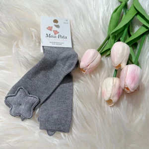 Calze per bambini Grey con Stellina  Meia Pata