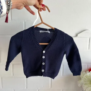 Cardigan in filo Blu navy