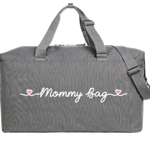 Borsone Mommy Bag Grey bianco/rosa