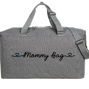 Borsone Mommy Bag Grey nero/azzurro