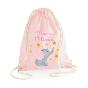 Sacca Zaino cotone baby Elefantino