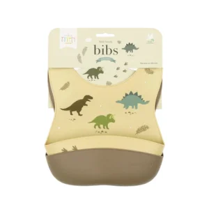 Set di 2 bavaglini in silicone – Dinosauri – A little lovely company