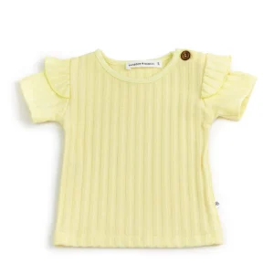 BAMBOOM T-shirt con Volant bimba giallo 08